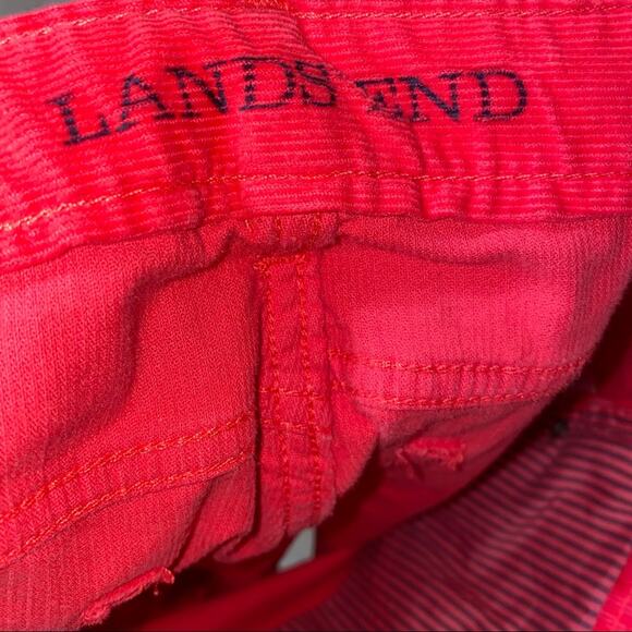 Lands End Straight Leg Fit 2 five pocket Corduroy Pants red size 16 petite - Picture 7 of 9